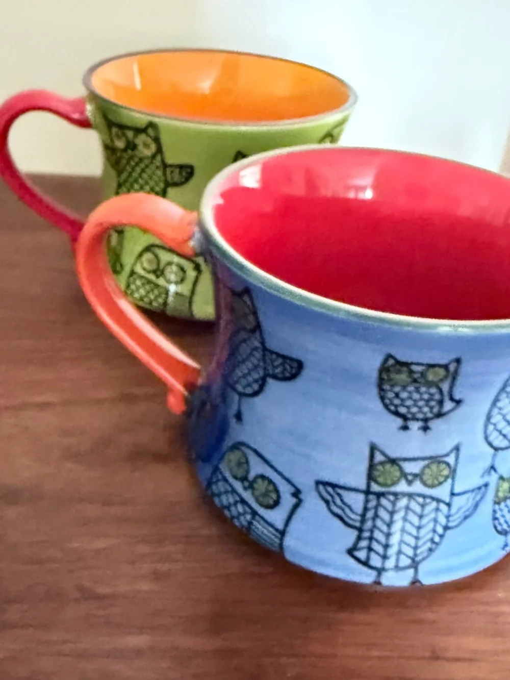 Pier One Owl Coffee Tea Cups - Picture 1 of 4